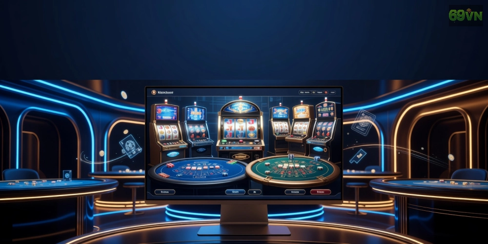 Khái niệm casino 69vn được minh họa qua giao diện nền tảng cá cược trực tuyến hiện đại