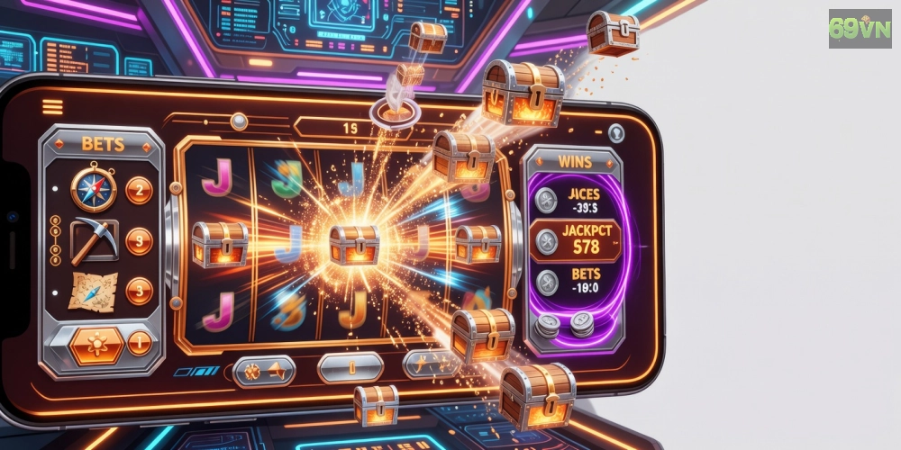 Hình ảnh giao diện quay nổ hũ trên Go88 với jackpot hấp dẫn